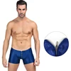 Sexy Underwear Men Boxer Shorts Leather Solid Short Homme Sexy Zipper Comfortable Boxer Largo Hombre Tight Sexy Man Boxer MPW069 ► Photo 2/6