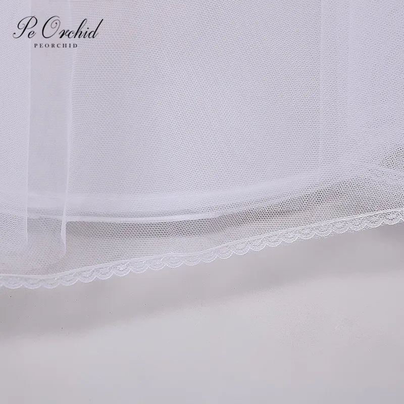 PEORCHID Petticoats кринолиновые Свадебные Enagua Novia винтажные женские белые тюлевые юбки для свадебного платья длинная Нижняя юбка