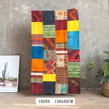 Визуальный вкус, импортный цвет, сшитый вручную шерстяной тканый богемный напольный коврик