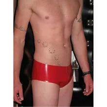 Латексное белье сексуальные латексные красные трусы для мужчин