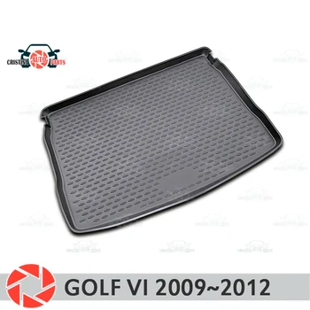 

Trunk mat for Volkswagen Golf 6 2009~2012 trunk floor rugs non slip polyurethane dirt protection interior trunk car styling