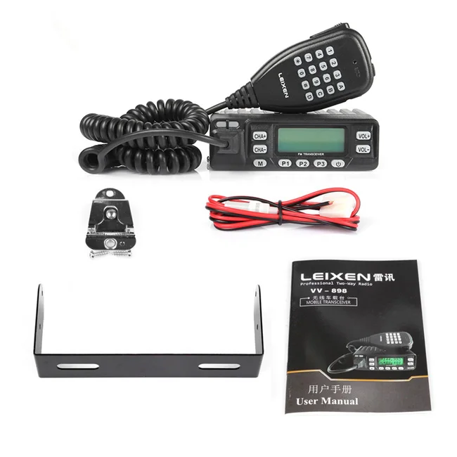 LEIXEN VV-898 FM двухдиапазонный приемопередатчик VHF/UHF 136-174/400-470MHz Kit 10W Мобильный автомобильный двухсторонний радиоприемник любительский уличный