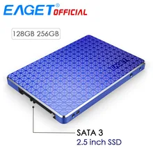 EAGET 2.5 inch 256GB SSD Disk Internal Solid State Disk HD SSD Hard Drive SATA 3 High Speed 128GB Shockproof HDD For Mac Laptop