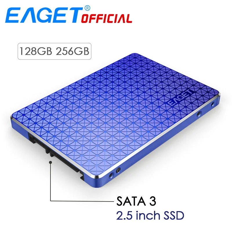 En Ligne EAGET 2.5 pouce 256 GB SSD Disque Interne Solid State Disque HD SSD Disque dur SATA 3 Haute Vitesse 128 GB Antichoc HDD Pour Ordinateur Portable Mac