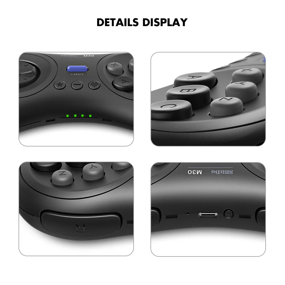 8BitDo M30 Bluetooth геймпад для sega Genesis Mega Drive Стиль для nintendo Switch PC MAC паровой смартфон беспроводной игровой контроль