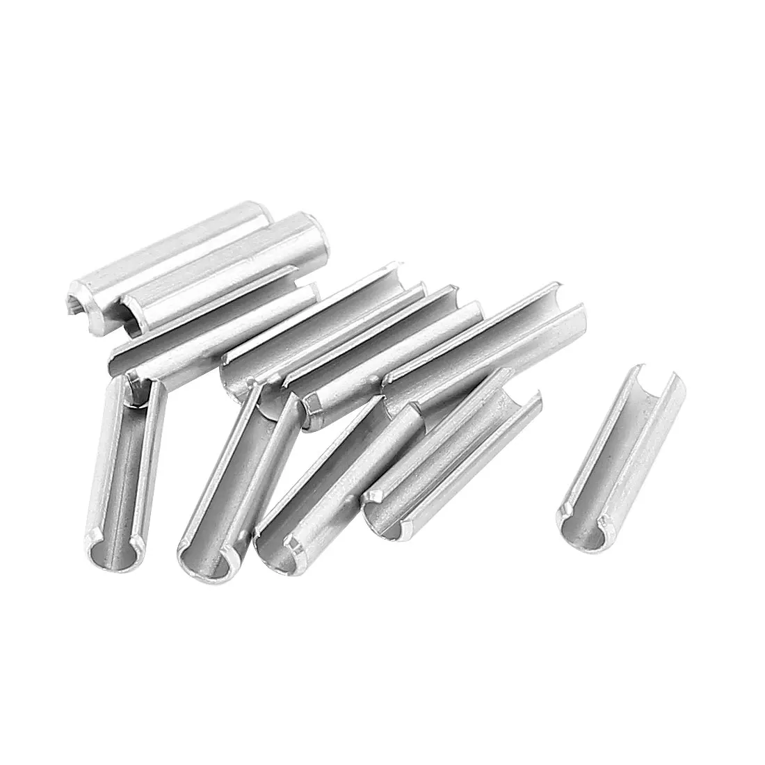 UXCELL 10 Pcs M3 X 12mm Silver Tone 304 Stainless Steel Split Spring