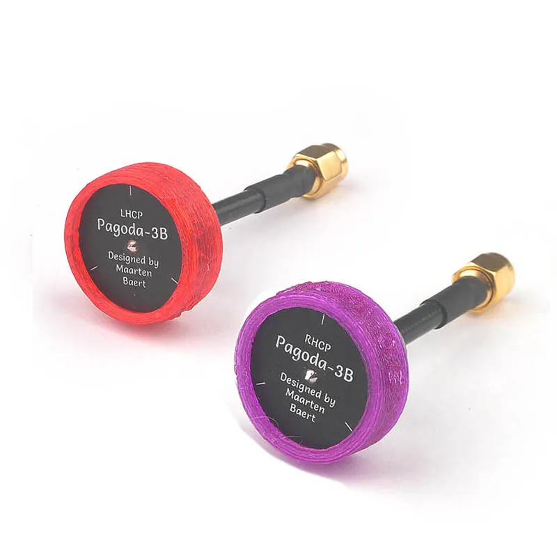 

Pagoda LHCP / RHCP 60mm 5.8G 2dBi FPV Antenna SMA / RP-SMA With Case Red / Purple for RC Models Multicopter Goggles