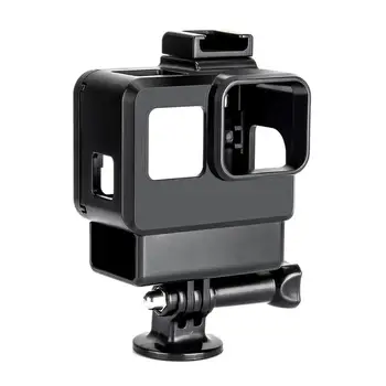 

Protective Housing case for GoPro camera and Microphone Adapter with cold shoe Mount Compatible with GoPro Hero 7 6 5 4 for Vlog