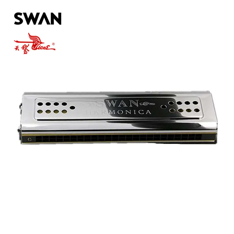 Swan Tremolo Harmonica 24 Holes Double Sides C/G Key High end