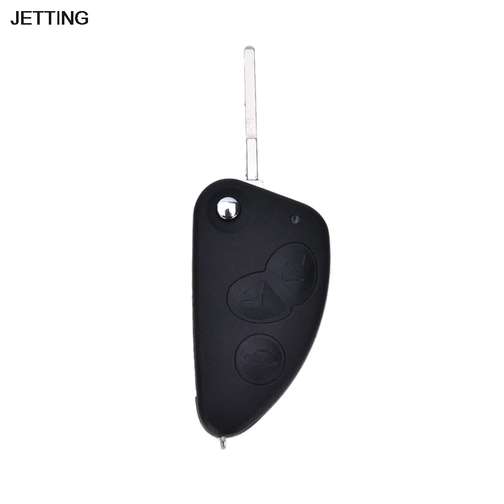 

JETTING High Quality Car Replament Key Case 3 Buttons Flip Remote Key Case Shell For Alfa Romeo 147 156 166 GT JTD TS