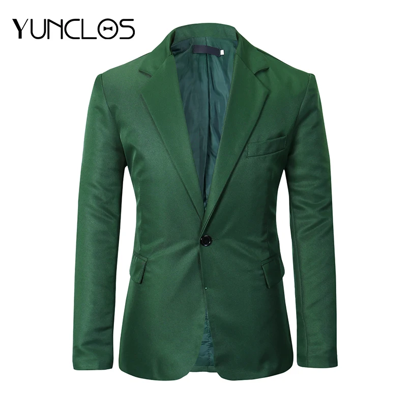 YUNCLOS EU Size 2019 Autumn New Men's Suit Blazer Single Buttons Solid Color Suit Jackets Casual Men Business Slim Fit Blazer YUNCLOS EU Size 2019 Autumn New Men's Suit Blazer Single Buttons Solid Color Suit Jackets Casual Men Business Slim Fit Blazer
