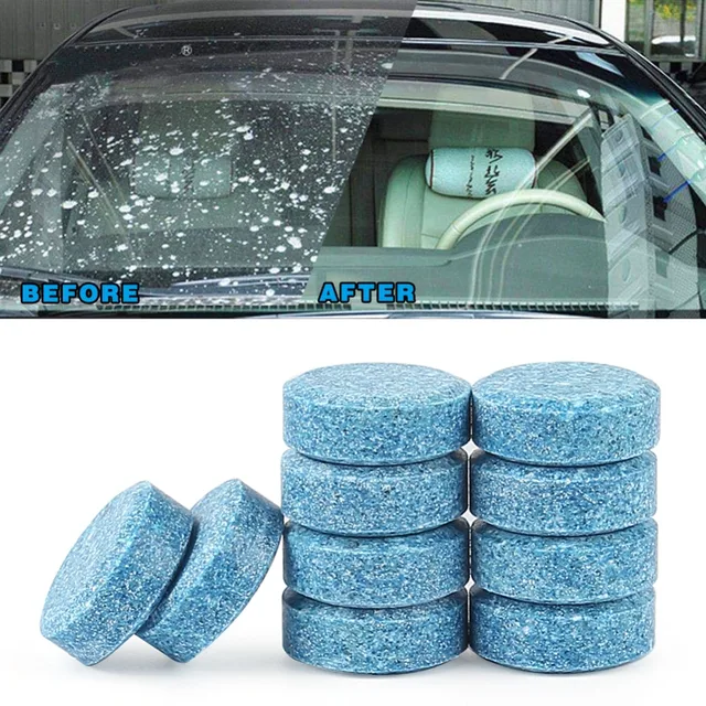 New Auto Windshield Glass Washer Window Cleaner Safe Compact Effervescent Tablets Detergent Fine Concentrated Solid