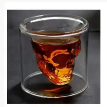 Shopify дропшиппинг креативная Хрустальная кружка-череп-стекло двойное стекло