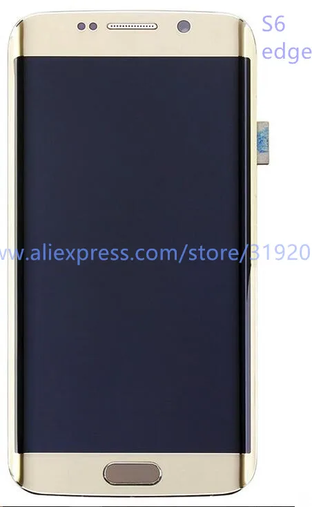3 шт./lote для samsung Galaxy S6 край G925F G925A G925P G925i ЖК-дисплей touch Экран с рамкой Соберите полный DHL
