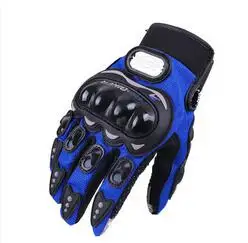 Крутые перчатки для мотогонок, перчатки для мотогонок, кожаные перчатки для езды на велосипеде, для вождения, BMX, ATV, MTB, для езды на велосипеде, moto rbike - Цвет: Синий