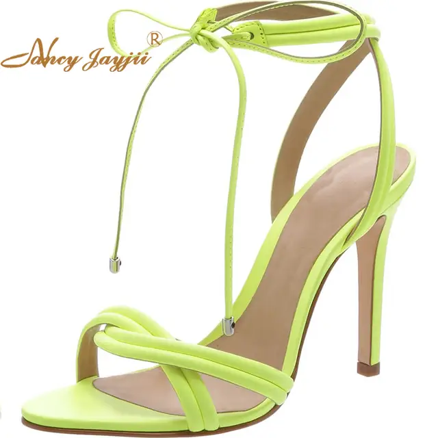 neon green heels size 11