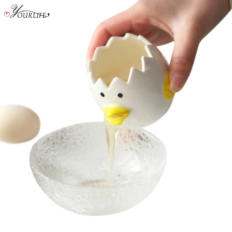 OYOURLIFE 1pc kitchen Creative Egg Yolk Separator Eco Friendly Ceramic