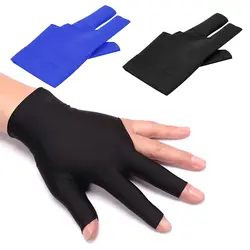 2018 бильярдные шутеры 3 пальца перчатки бильярдные перчатки спандекс дышащий снукер перчатки высокое качество бильярдные аксессуары
