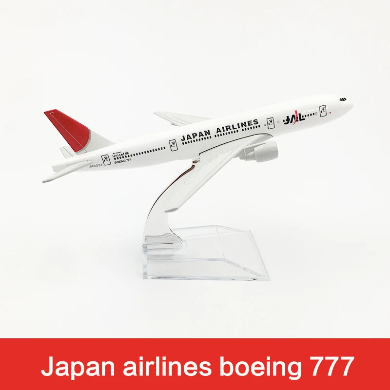 16cm Japan Airlines Airplane Model Boeing 777 Metal Diecast Aviation JAL B777 Airways Aircraft Scale Toy Gift 1:400 |