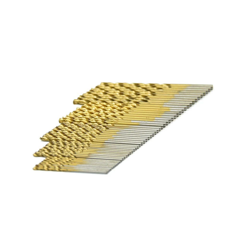 

50PCS Metric High Speed Steel Drill Bits Mini Micro Round Shank Bits Set Small Precision HSS Twist Drill Practical drill tool