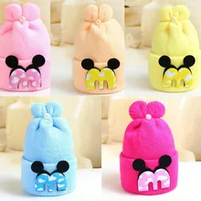 5 цветов милый зимний малыш младенческой вязаная детская шляпа кепки восхитительный кролик длинное ухо шляпа ребенок кролик шапочка реквизит для фотографий шапки