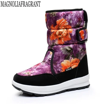 

Rose flower casual children snow boot waterproof non-slip children boots soft bottom children shoe non-slip warm flat boot mm190