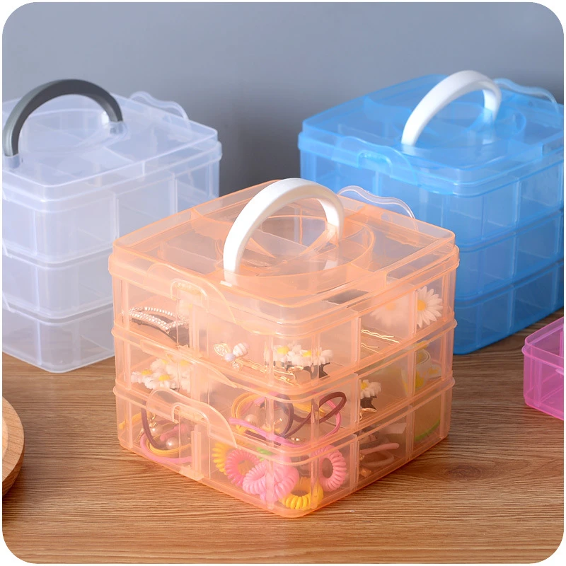

The dressing box creative hair girl hairpin hair rope three B634 storage box wholesale jewelry box