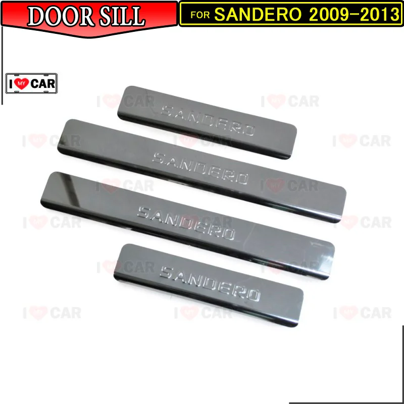

Door sills for Renault / Dacia Sandero I 2009-2013 scuff plate guard stainless door sticker car styling decoration protection
