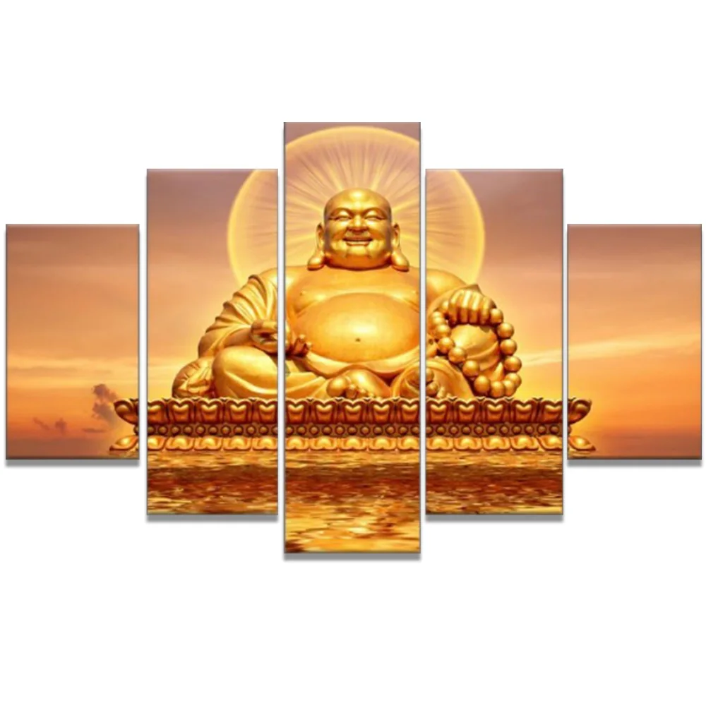 

Framed Modern Painting Picture Prints on Canvas Buddha Wall art for Home Office Room Decoration Gift Stretched Ready to Hang