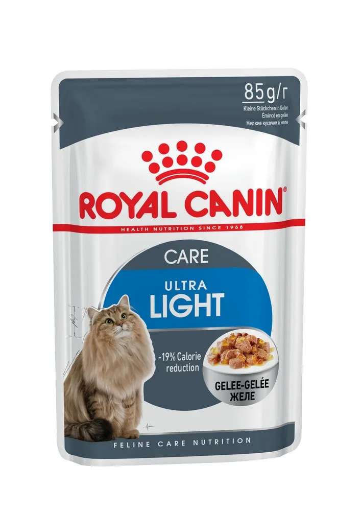 Royal Canin Ultra Light пауч для кошек склонных к полноте(кусочки в желе, 24*85 г