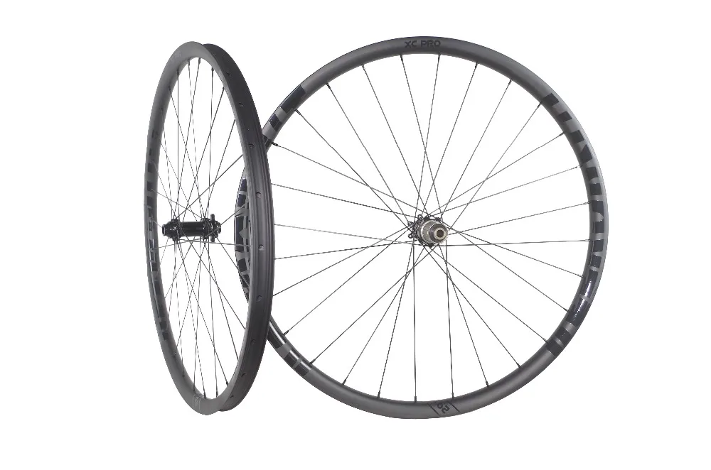 Top 1199g 29er MTB XC 24mm x 30mm Asymmetric Hookless Clincher Tubeless Mountain Bike Carbon Wheels 29inch Wheelset 29" 3k 12k twill 1