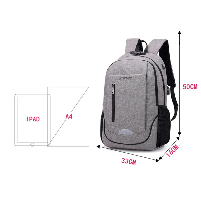 Laamei hombres de Mochila estudiante de la Escuela de computadora portátil Backbags para IPAD regalo USB Mochila de viaje de plástico Mochila Hombre Mochila para Hombre Laamei hombres de Mochila estudiante de la Escuela de computadora portátil Backbags para IPAD regalo USB Mochila de viaje de plástico Mochila Hombre Mochila para Hombre