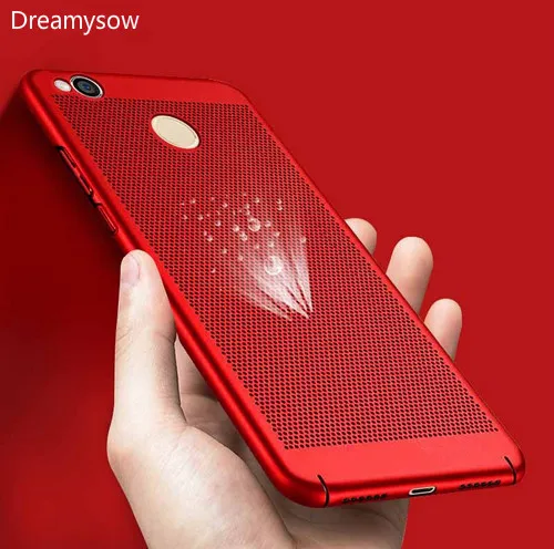 

Hollow Hole Cool Heat Dissipation PC Phone Case For Xiaomi Redmi 4A 3S 5 Plus NOTE 4X 4 3 Pro 5A Prime Mi5S Mi6 Mi A1 6X Cover
