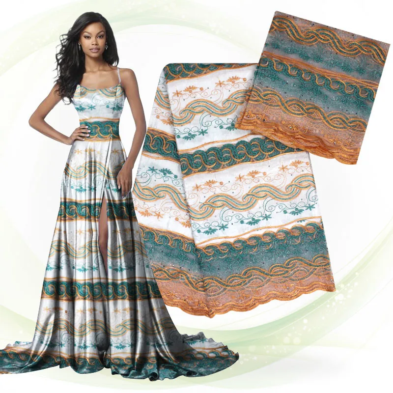 

2018 high quality african bazin riche getzner brode Women fashion french lace fabric JA132-1