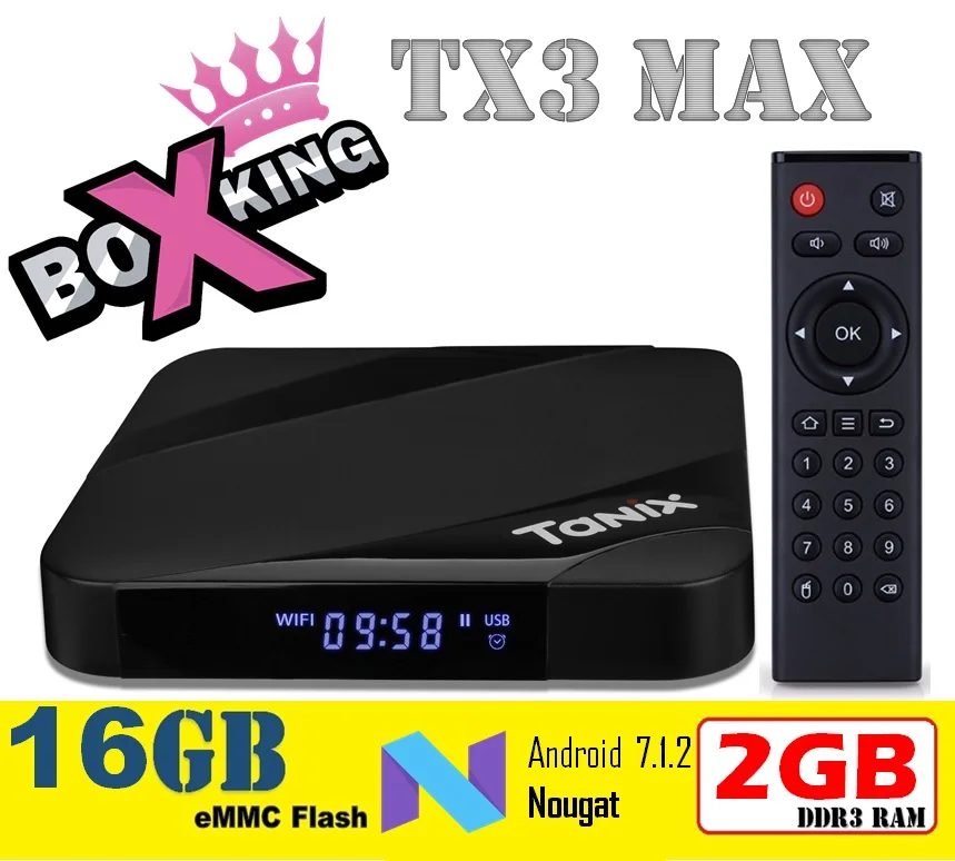 

Tx3 Max Android 7.1 1/2GB Ram 8/16GB Rom Amlogic S905W Quad-Core Bluetooth 4.1 Set Top TV Box (Tx3 Mini X96 Mini M8S Pro W) -0-