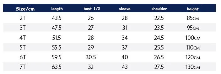 size chart hoodie