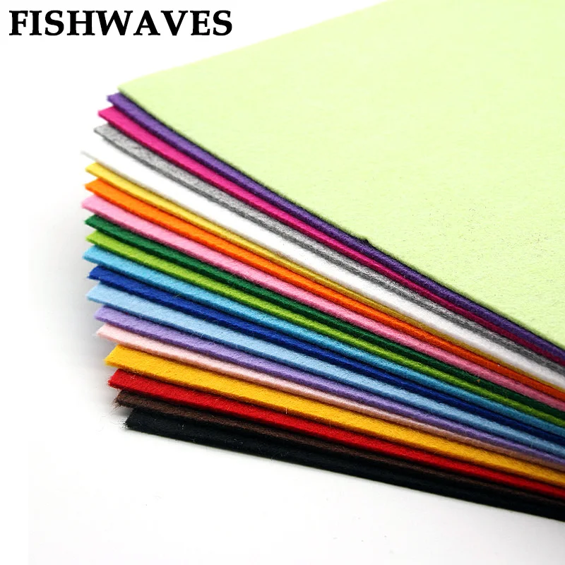 

FISHWAVES 19Pcs 30*30cm 2mm Felt Cloth Craft Fabrics High Quality Diy Felt Needlework Sewing Polyester Decoration Home Felt New