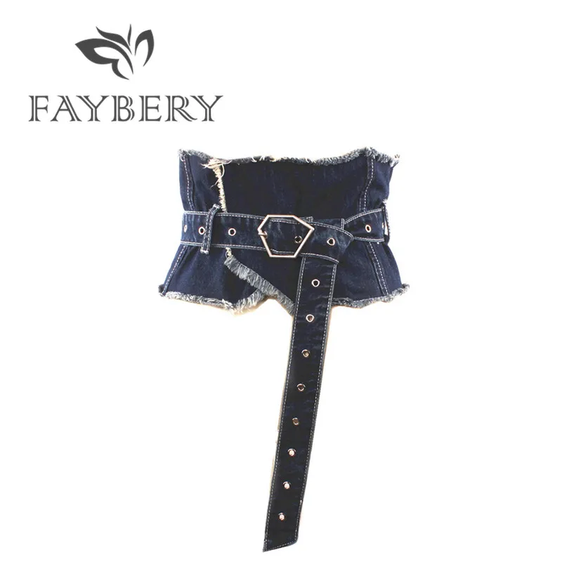 

European Style Wide Denim Women Belts For Women Jeans Female Belt Waistband for Party Dress Fashion Women's Clothing Accessories