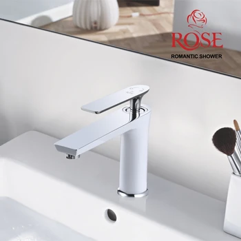 

ROSE basin mixer, white faucet in the sink water faucet wash basin, faucet tap, waterfall, with aerator R2201F
