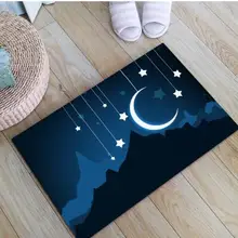 Синий глубокая ночь звёздное небо коврик, напольный ковер коврик декоративное противоскользящее покрытие indoor воды Впитывающее кухонное коврики