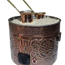 Аутентичный Турецкий Арабский медный Электрический горячий песок Кофеварка нагревательный аппарат 220 в специальный песок+ 2x медные горшки в комплекте