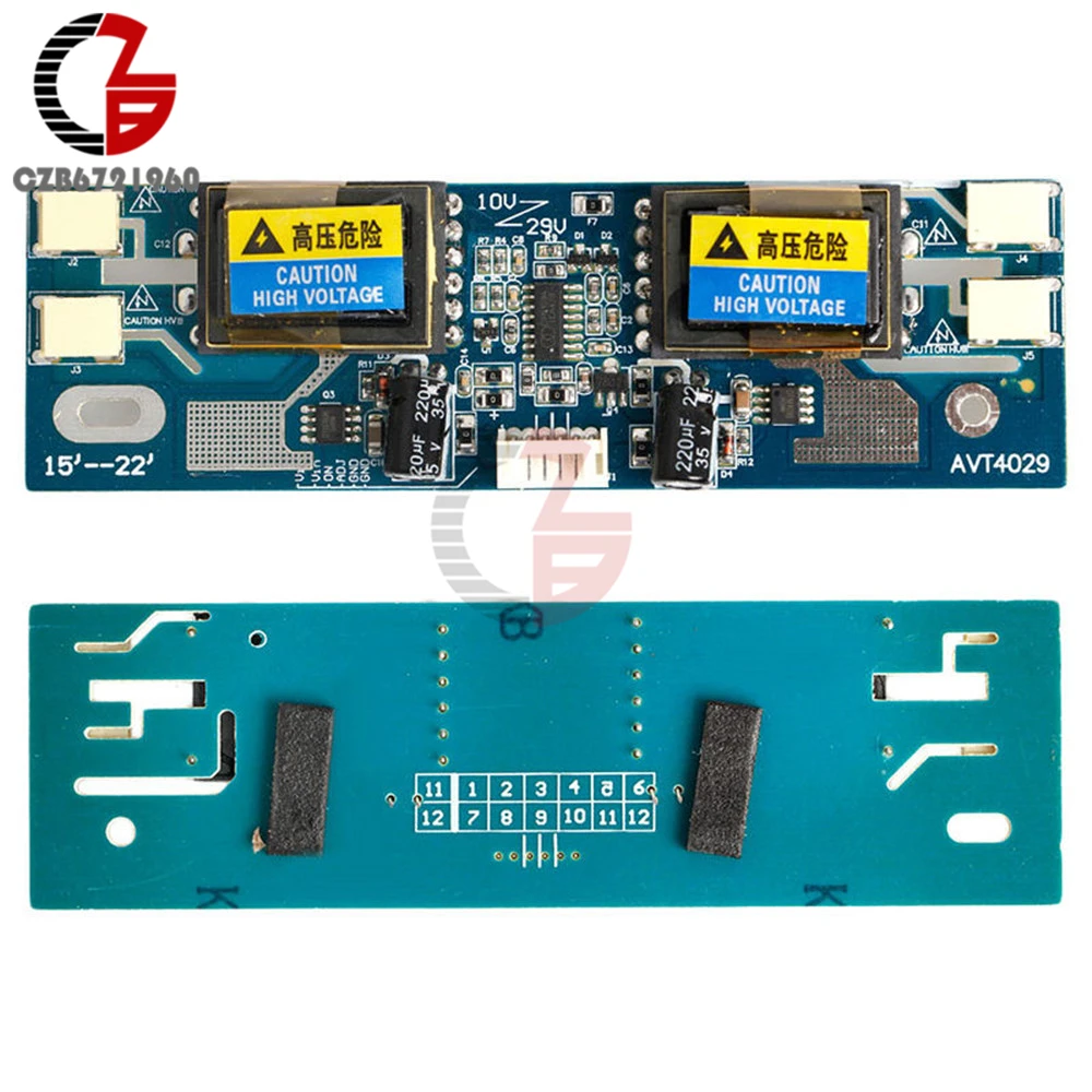 DC 12V 24V Универсальный CCFL инвертор 4 лампы 10В-30В в течение 15-2" Широкоэкранный монитор ЖК-дисплей ноутбук