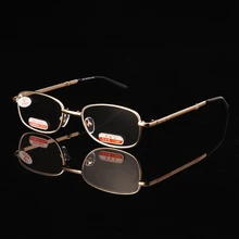 Zilead классические металлические очки для чтения es мужские деловые стеклянные пресбиопические очки при дальнозоркости с чехлом+ 1. 0.+ 6,0 унисекс