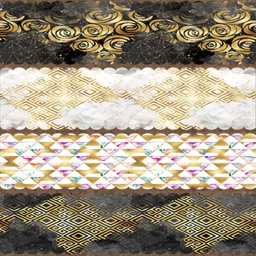 

Else Black Golden Roses Scandinavian Geometric Table Cloth Runner Decor for Kitchen Dining Room Wedding Birthday 40X140CM