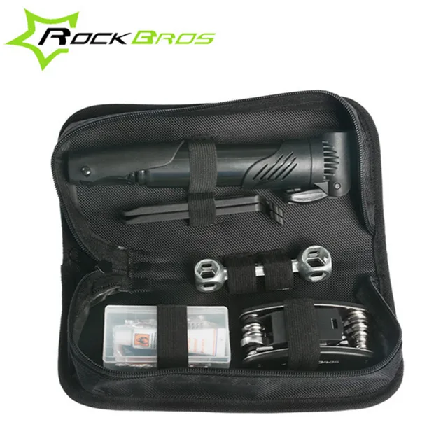 Rockbros Small Portable Bicycle Repair Tools Bag Rockbros Small Portable Bicycle Repair Tools Bag Multifunctional Kit Set Bike Tool Wrench Pump In