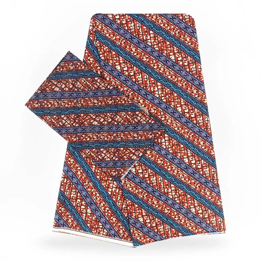 

6 Yards High Quality Print Ankara Hollandais Wax High Quality Super Wax Lace Fabric For Nigerian X620-3