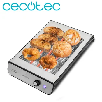 Cecotec Tostador Plano Turbo EasyToast Inox 900W de Potencia con 3 Resistencias de Cuarzo Calentar Eficiente Fácil de Usa y Limpiar 1