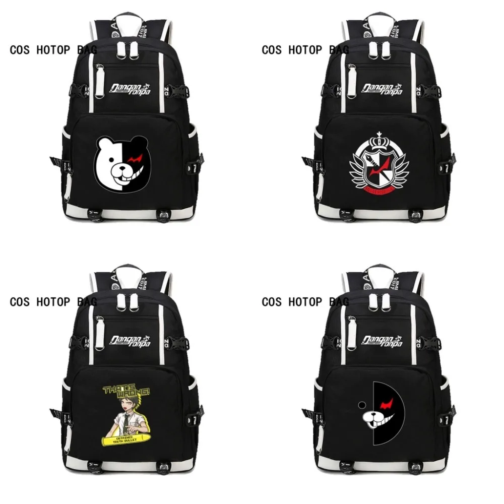 

2018 New Arrival Danganronpa Monokuma Backpack Cosplay Shoulder Bag Teenager Moschila Rucksack Travel Canvas backpack 4 style