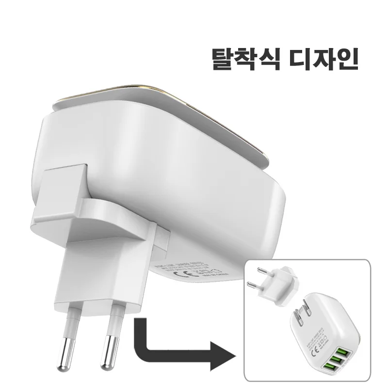 TOPK L Power 4 портовый EU/US/UK/AU штекер 22 Вт USB зарядное устройство Светодиодная лампа