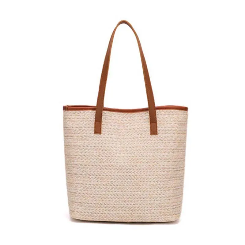 New Summer Women Fashion Handbag INS Popular Female Holiday Straw Bags Lady Knit Shoulder Bag Travel Shopping Tote Bolsa SS3230 (8)